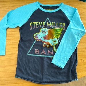 Rowdy Sprout kids raglan shirt Size8 Steve Miller Band